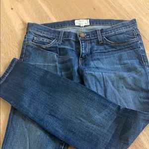 blue low rise jeans